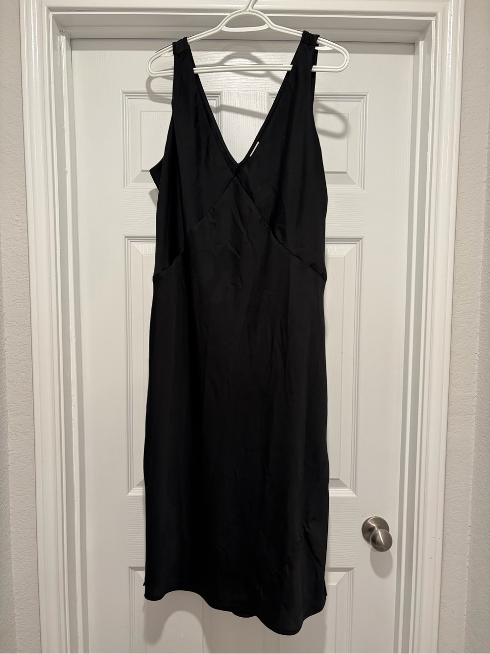 a new day Black V-Neck Midi Slip Dress